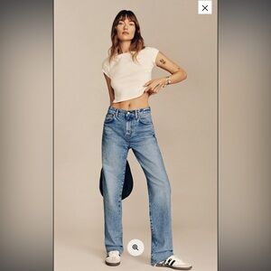 Reformation Light Blue Straight Leg Jeans